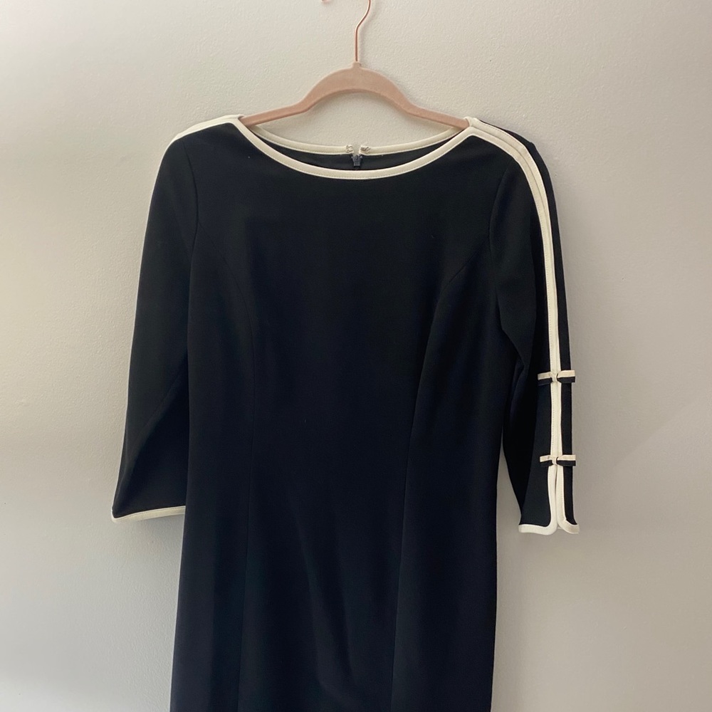 Black Professional Dress with Ribbon sleeves